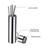 Portable Titanium Toothpick Bag Set Reusable Stainless Steel Toothpicks with Holder for Outdoor