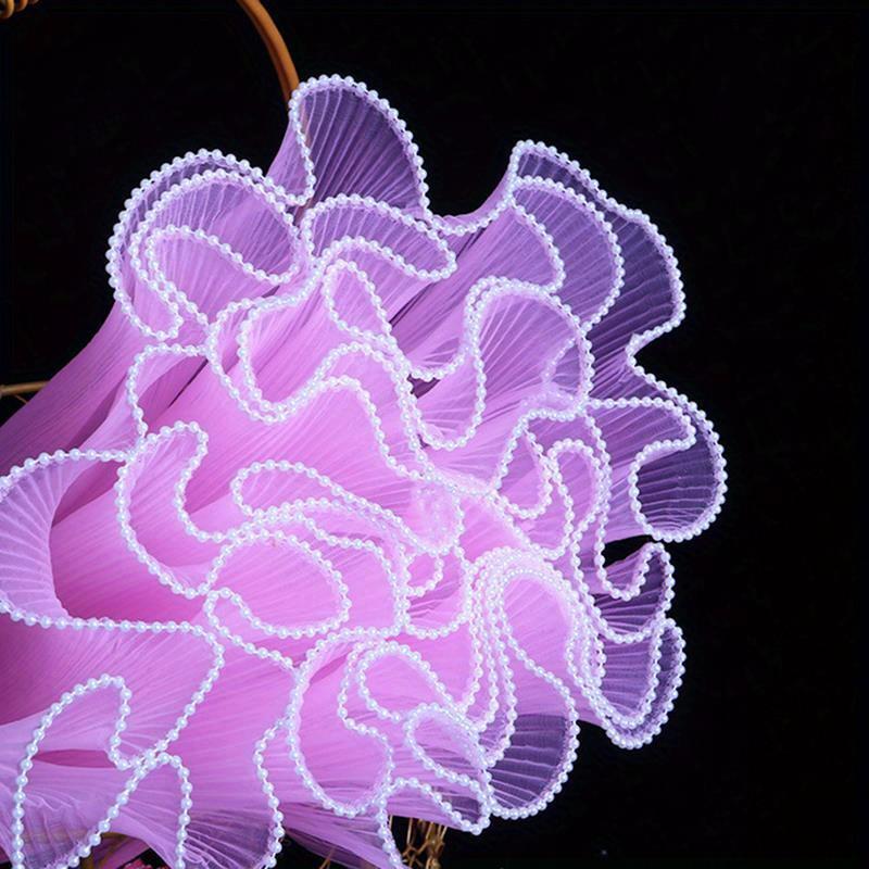 28cmx4yard Flower Wrapping Paper Pearl Wave Yarn Flower Packaging Lace Mesh Florist Handmade Bouquet Gift Packaging Supply Decor