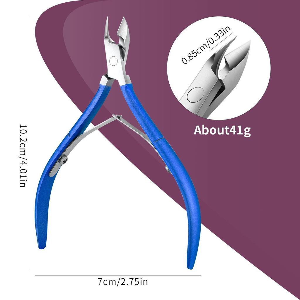 D501 Stainless Steel Cuticle Nipper & Hangnail Remover Set - Gray Manicure Tool