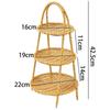 Rattan Style Multi Layer Fruit Basket Tea Snack Tray Home Storage Organizer