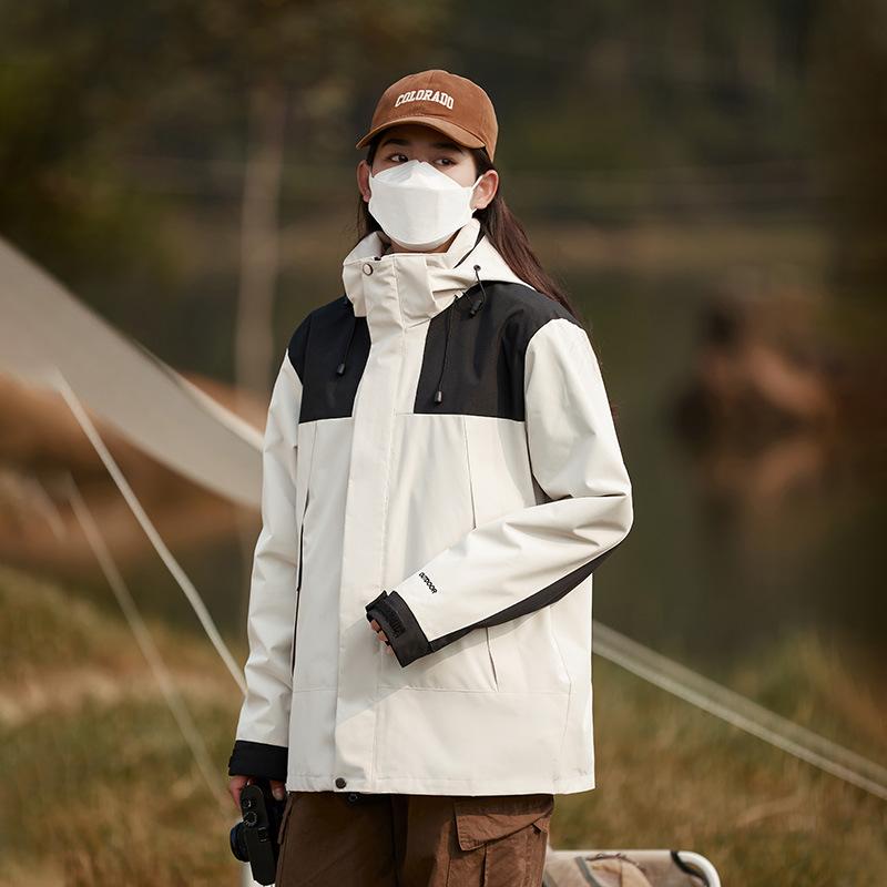 Three-in-one Windproof and Waterproof Outdoor Fishing and Mountaineering Jacket, Same Style for Men and Women