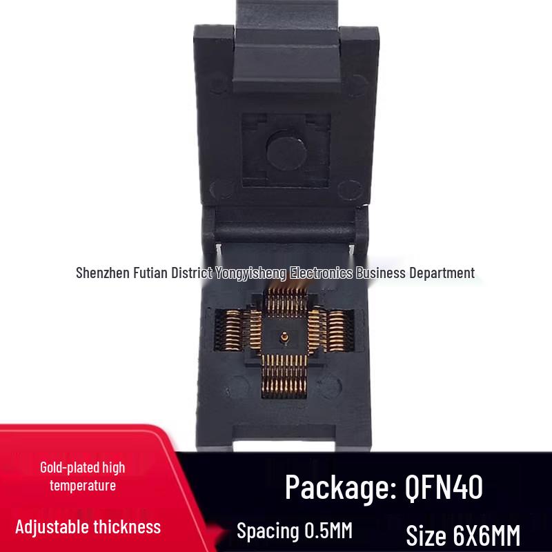 

QFN40 6x6mm IC Chip Programming and Aging Test Socket Fixture