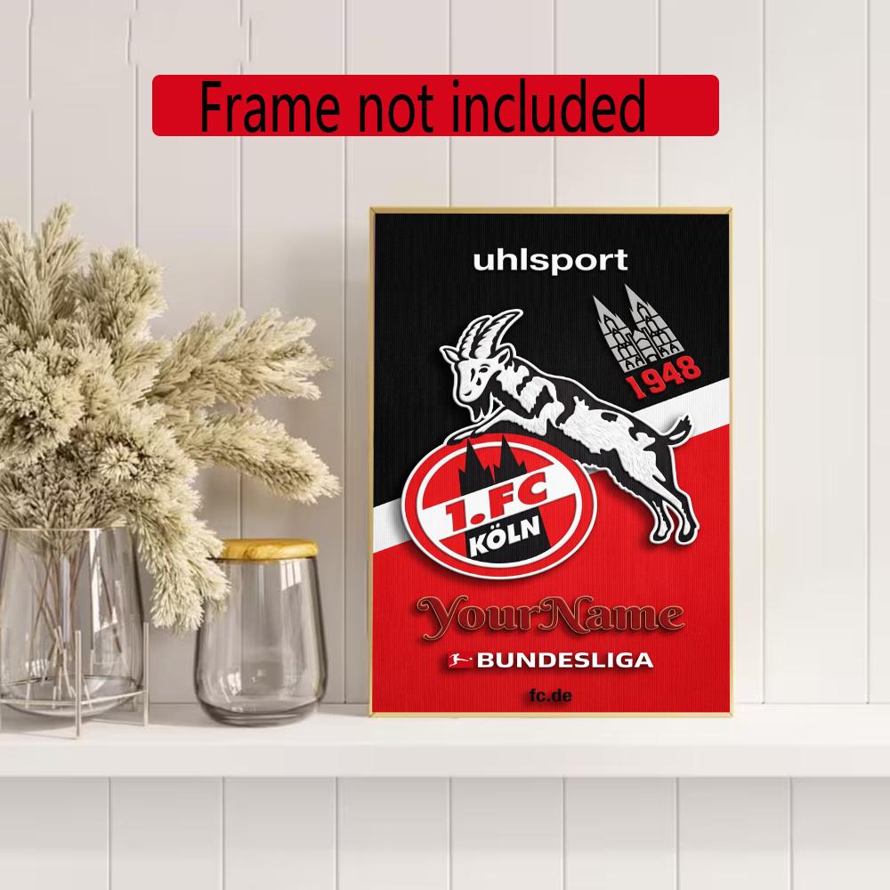Eintracht Frankfurt Customize Your Name Diamond Painting Round Diamond Rhinestones Mosaic Diamond Embroidery Wall Paintings Rhinestones Gift Frameless