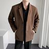 Giacca Blazer da Uomo Vestibilità Larga Streetwear Cappotto Monopetto Collo a Revers Monocolore Primavera Autunno Completo