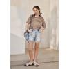 Denim Shorts Snow Washing Azc2pt02sb