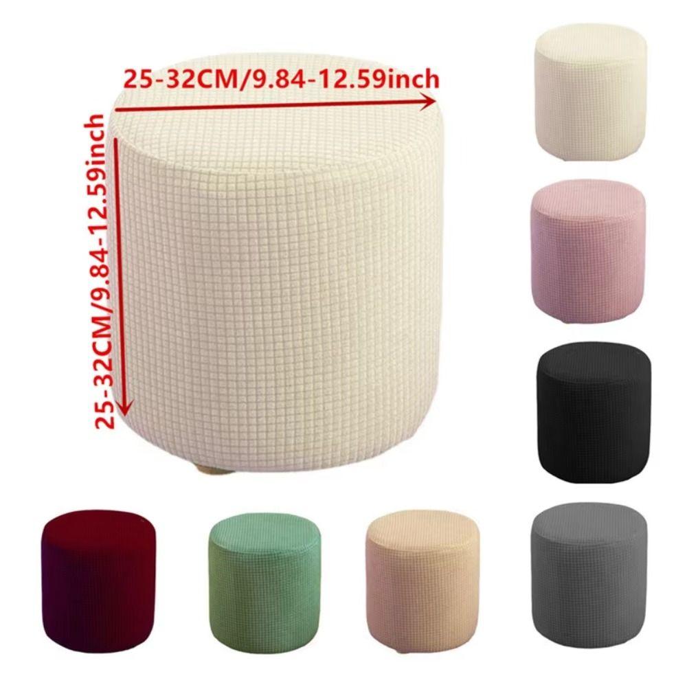 Elastic Seat Slipcovers Dustproof Footstool Cover Chair Cover  Footstool Protector For Furniture