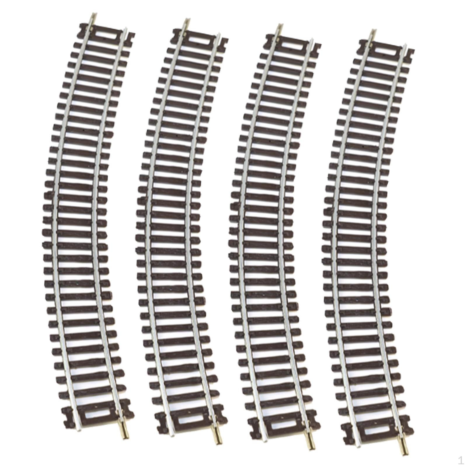 

Набор из 4 элементов железнодорожного пути масштаба HO для DIY макетов железных дорог в 1:87 25cmx2.8cm