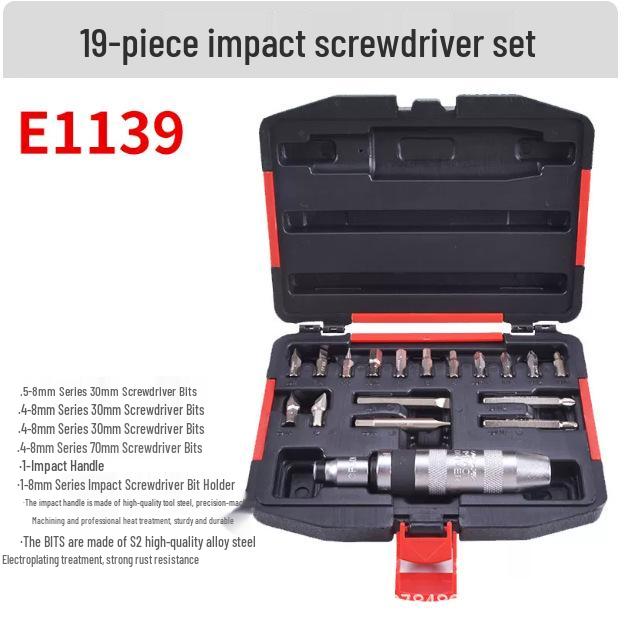 

ENDURA E1139 19-Piece Impact Screwdriver Bit Set - Multifunctional Household Tool Kit