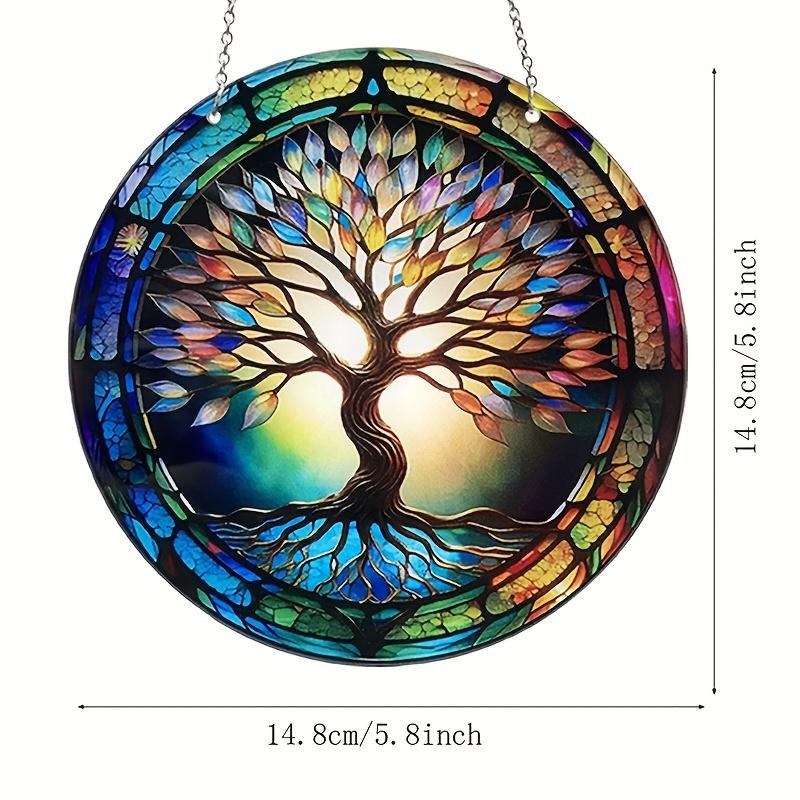 Tree of Life Hanging Decoration Hanging Pendant Wind Chime Suncatcher Home Window Ornament Garden Decor Car Interior Decoration