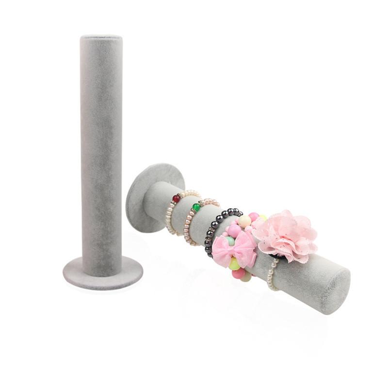 3D Jewelry Bracelet Display Stand Black Velvet Sky Pillar Bracelet Stand Jewelry Storage Stand Watch Necklace Display Stand