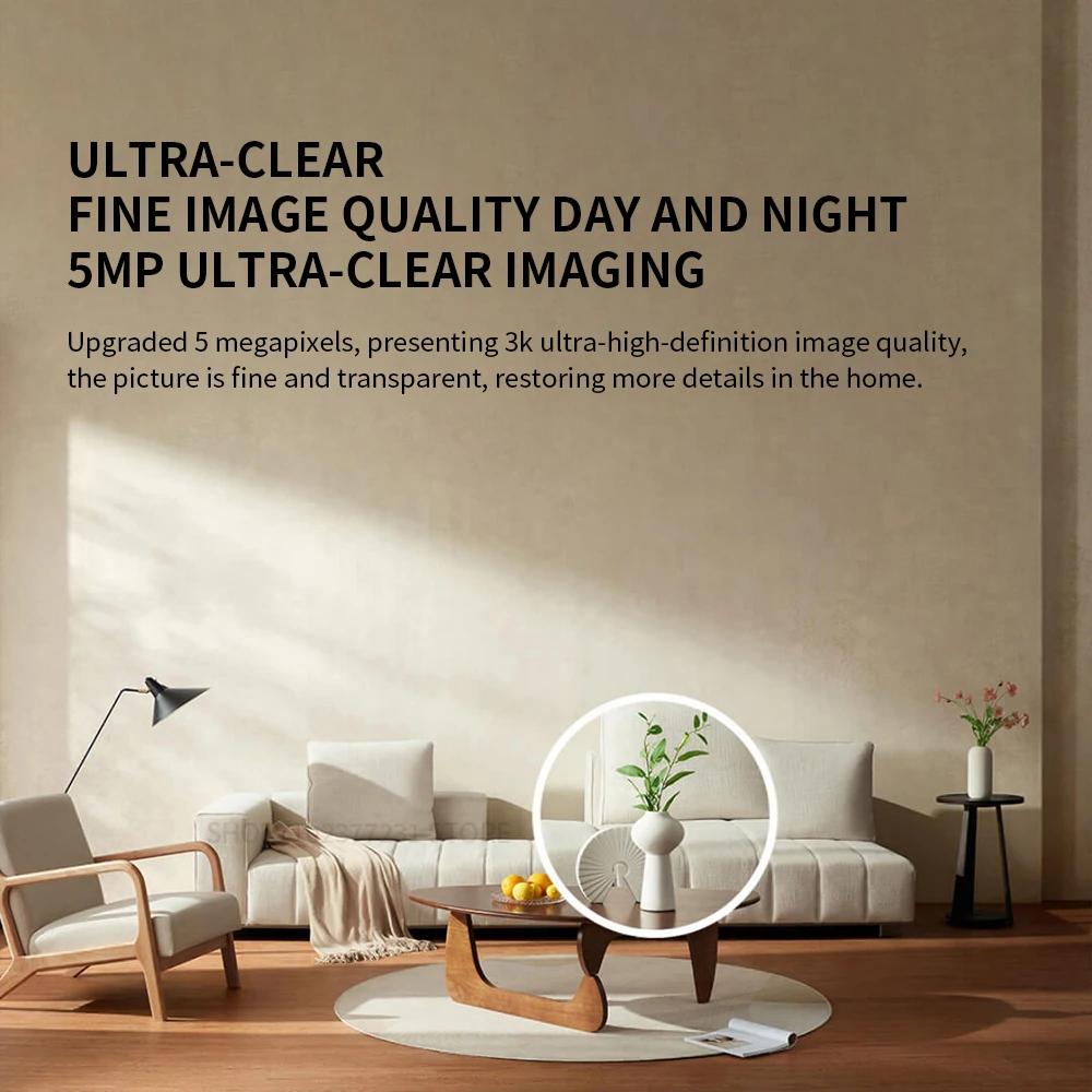 Xiaomi Cameră Inteligentă 3 Pro Versiune PTZ 5 Milioane Pixeli 3K Super Micro Full Color Hdr Plâns Bebeluș Croazieră 2.4/5GHz Mi Home Apel
