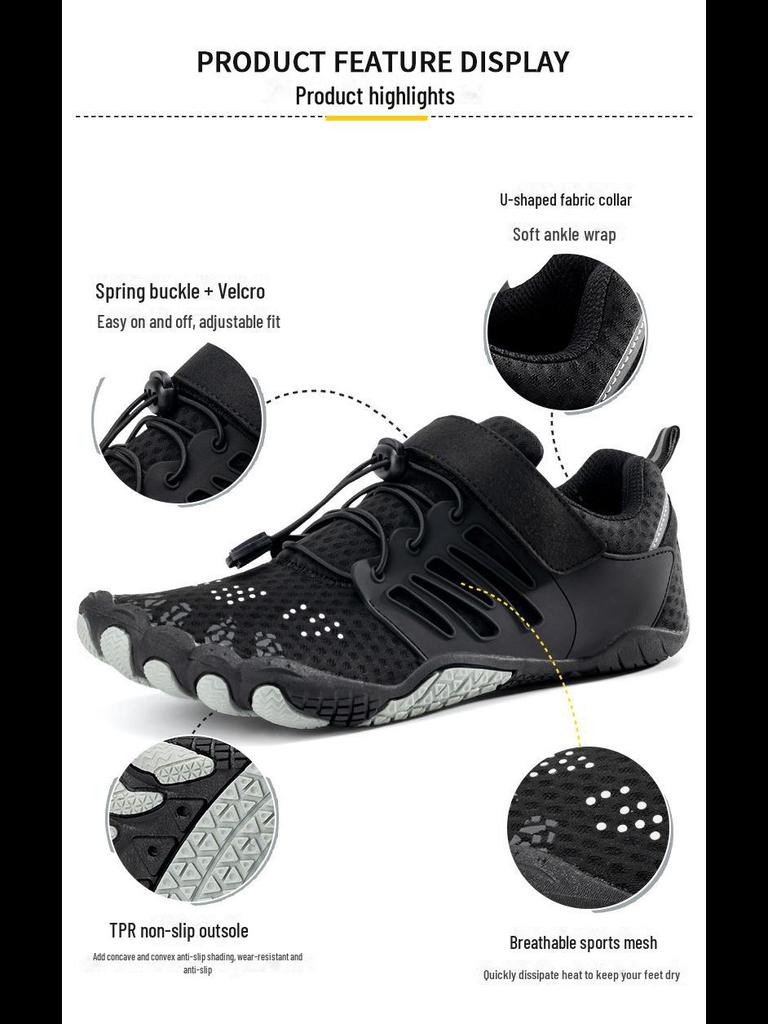 Cross-Border Quick-Drying Non-Slip Shoes: Outdoor, River Tracing, Beach, Swimming, Five-Toe, Indoor Fitness Shoes