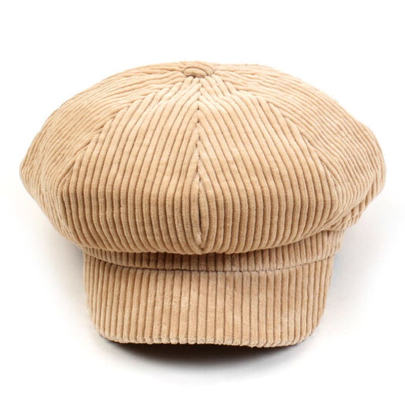 Universal chemistry Bold Corduroy Ivory Newsboy Cap