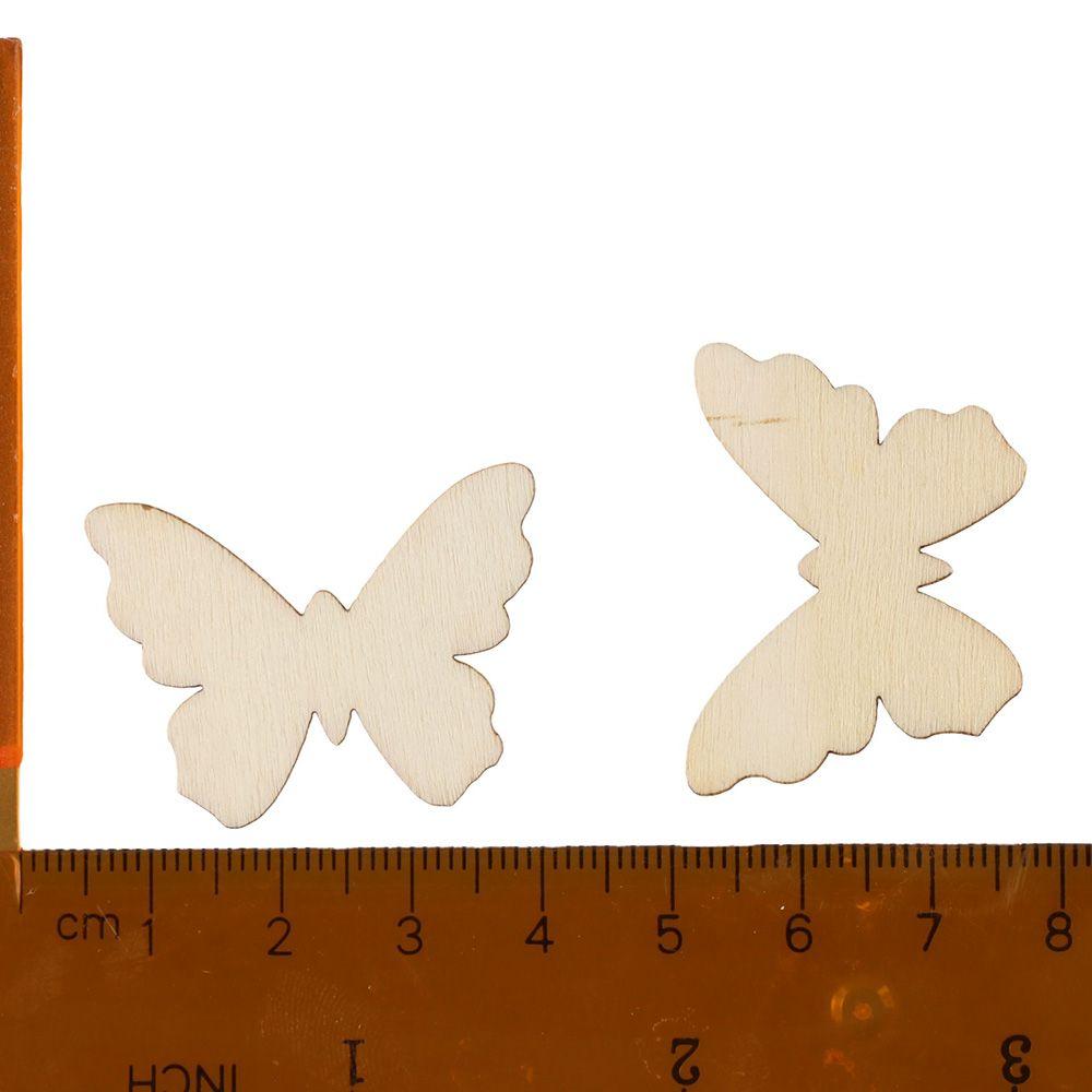 100pcs Shapes Unfinished Wooden Cutouts Wooden Unfinished Embellishments Blank 35x26mm Blank Wood Christmas