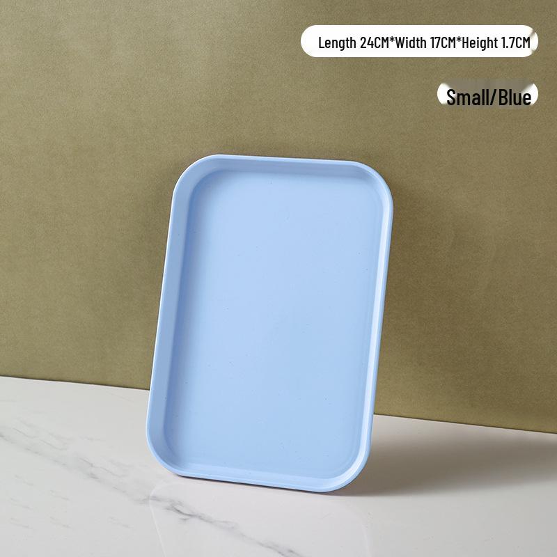 Rectangular Plastic Tea and Snack Tray for Home, Hotel, or Restaurant Use