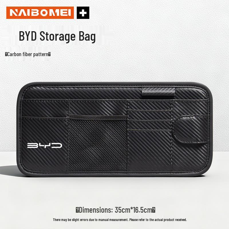 

BYD Car Sun Visor Glasses Clip & Storage Bag for Han, Yuan, Song, S7, Qin, F6, Tang, Seal, Destroyer Models