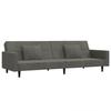 VidaXL 2-seater Sofa Bed with Two Pillows Dark Grey Velvet 375817