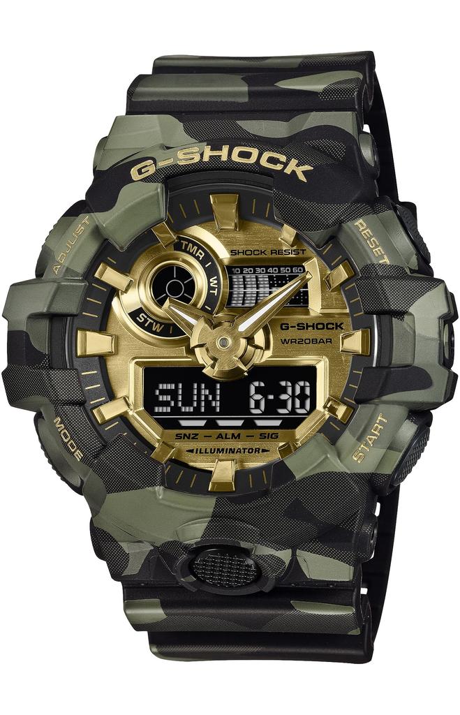 CASIO G-SHOCK GA-700CMG-3AJF Men's Watch Khaki Camo & Gold 20 ATM Japan Domestic Model