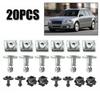 20pcs/set Engine Protection Screws Kit Fits 8mm Hole For Car Engine Fixing Clips
