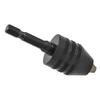 Keyless Drill Chuck Impact Driver Bit Adapter Converter 3 Jaws 1 4in Hex Shank 0.6‑8mm Black