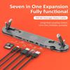 Foldable Aluminum USB C Stand Dock 7 Port Expansion Dock 4K60Hz 100W Charging Ethernet Card Reader For Laptops