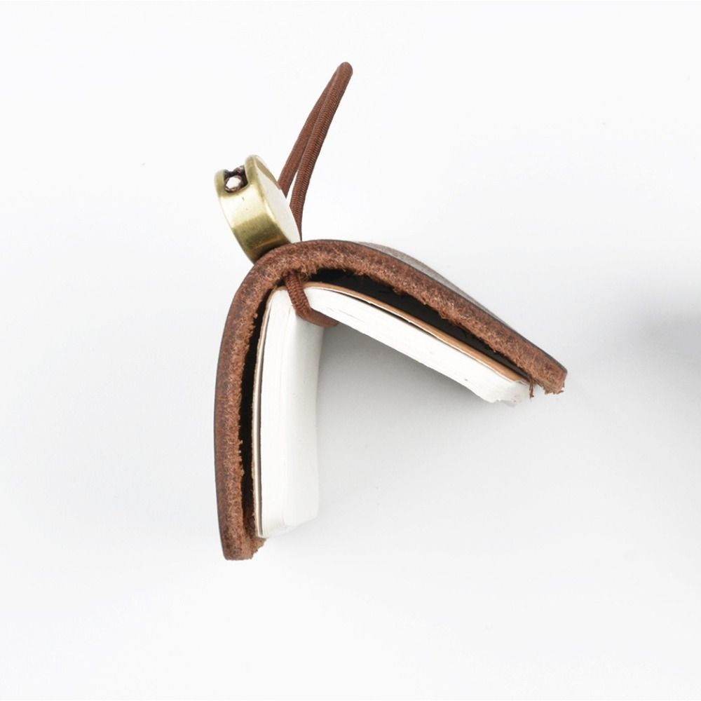 Mini-Reisetagebuch mit Ledereinband und Trageriemen, Taschenkalender, winziges Miniatur-Notizbuch