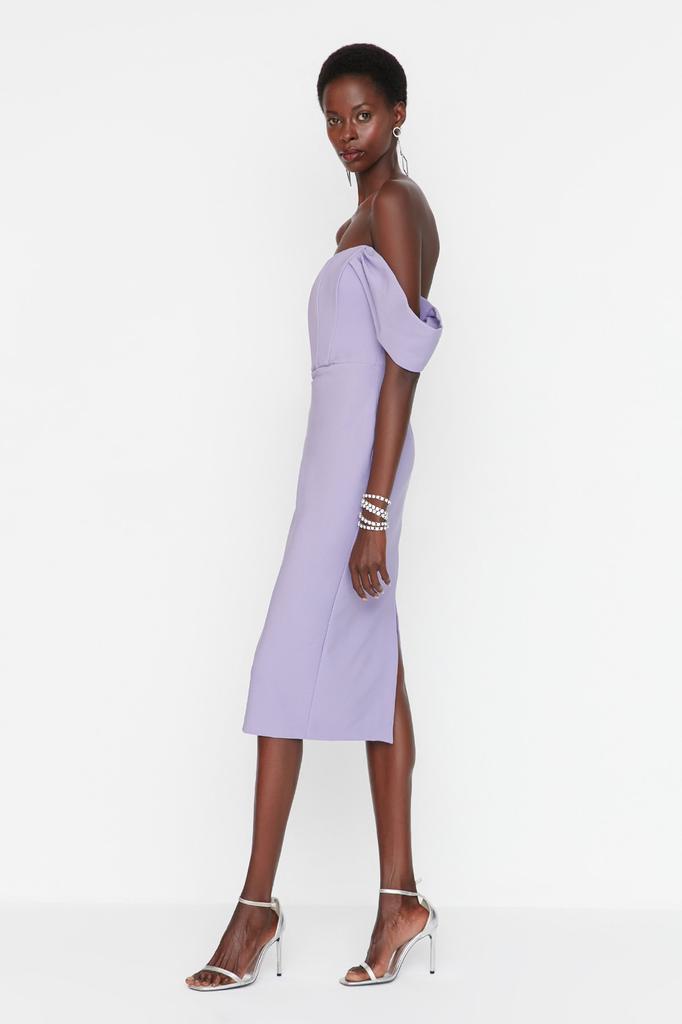 Damenkleid der neuen Saison, modisches Saks-tailliertes, gewebtes Korsett, detailliertes, elegantes Abendkleid