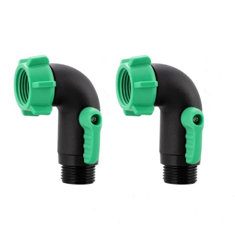 Leak Resistant Ergonomic Garden Hose Shut Off Valves Corrosion Proof Plastic Adapter 2pcs for Campers Ships Outdoor Use