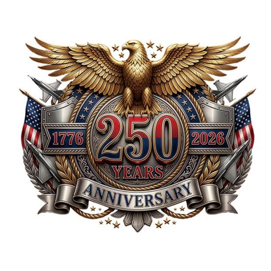 250th Anniversary USA Flag Sticker Patriotic 1776-2026 250 Years America Car Decal Independence