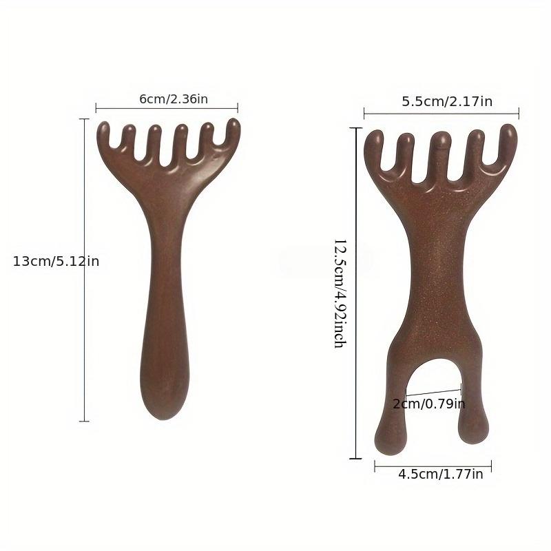 2pcs Dual-Purpose Antler Massage Combs Designed for Meridian Stimulation And Scalp Help to Alleviate And Enhance Sleep Quality