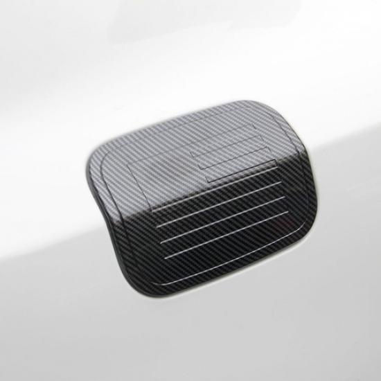 Carbon fiber style exterior fuel tank gas door cover trim fit for Dodge Charger