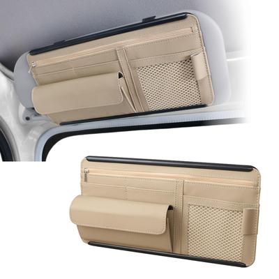 Visera Solar Hoja Este Gafas de Sol para Coche Tarjeta Artículo Pequeño Conveniente Coche Bolsillo Beige, Soporte, Almacenamiento, Soporte, Accesorio,