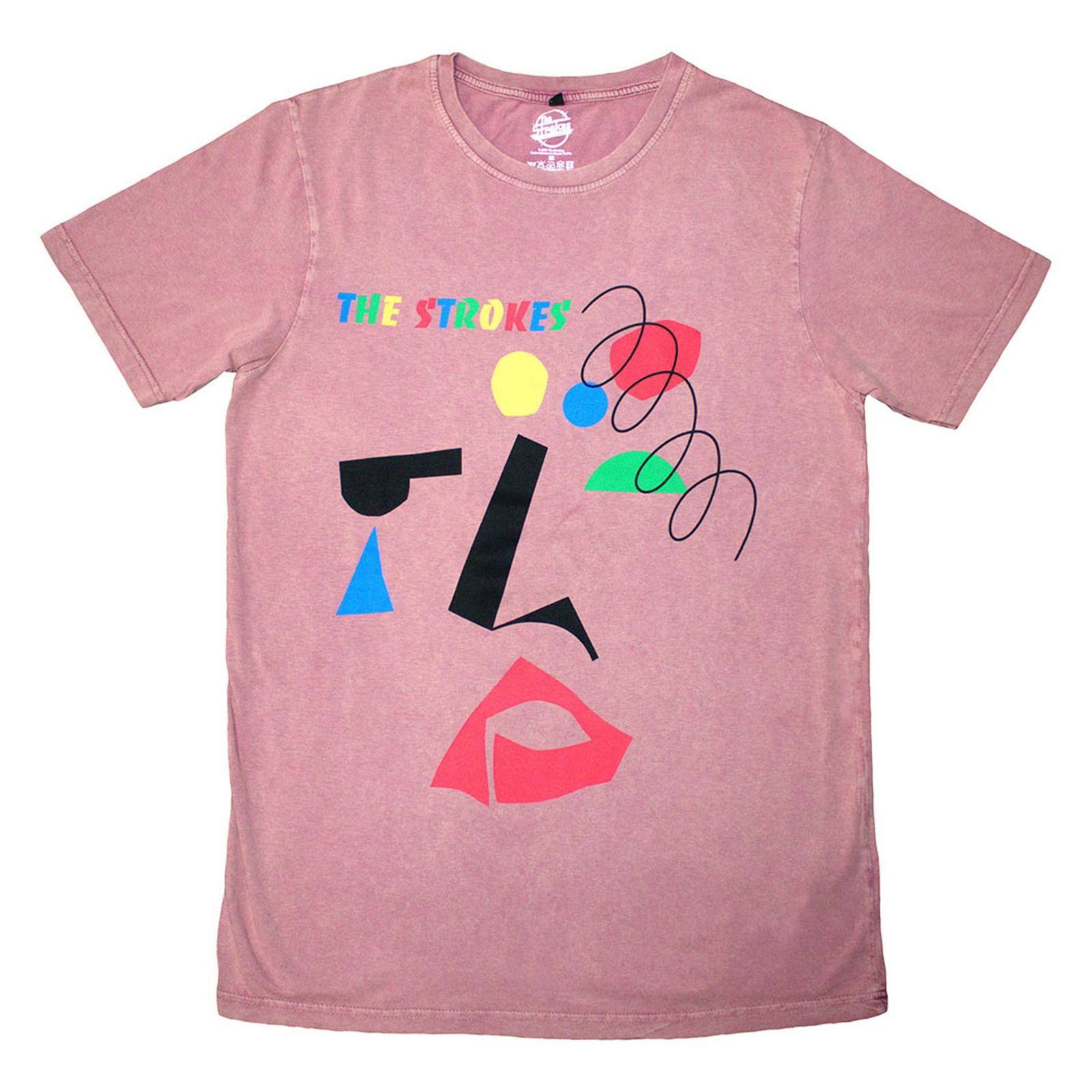 The Strokes Abstract Face Stone Wash T Shirt XL