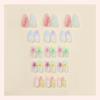 30Pcs False Nails Hand-Painted Floral Almond Artistic Design for Weddings Parties Everyday Use