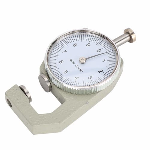 Micrometer Thickness Gauge, Analog, Thickness, Leather Thickness Gauge, Thickness, Probe, Measuring Instrument, 0-10mm