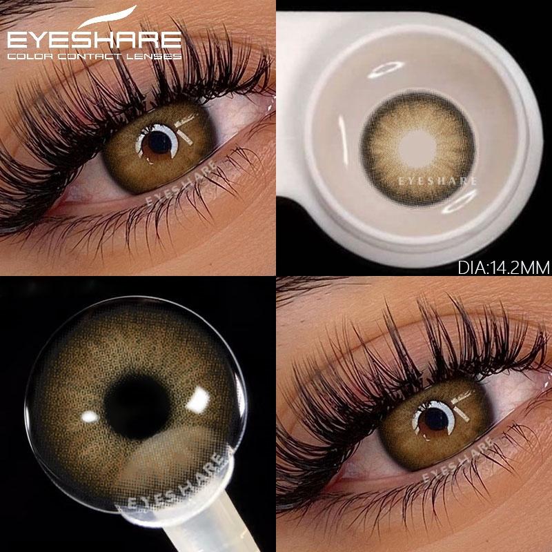 1 Pair New Colorful Contact Lenses for Eyes Blue Eye Lenses Beautiful Pupil Yearly Gray Lenses Cosmetic Green Contacts
