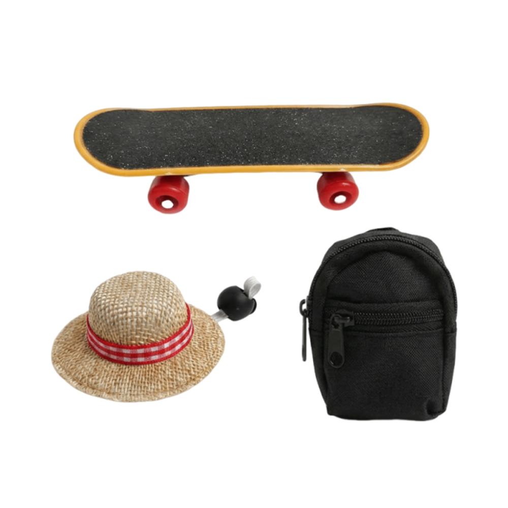 Funny Pet Skateboard Toys Set Creative Parrot Skateboard Lizard Mini Scooter  Photograph Prop