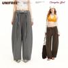 Loose Fit Casual Pants with Flip Waistband