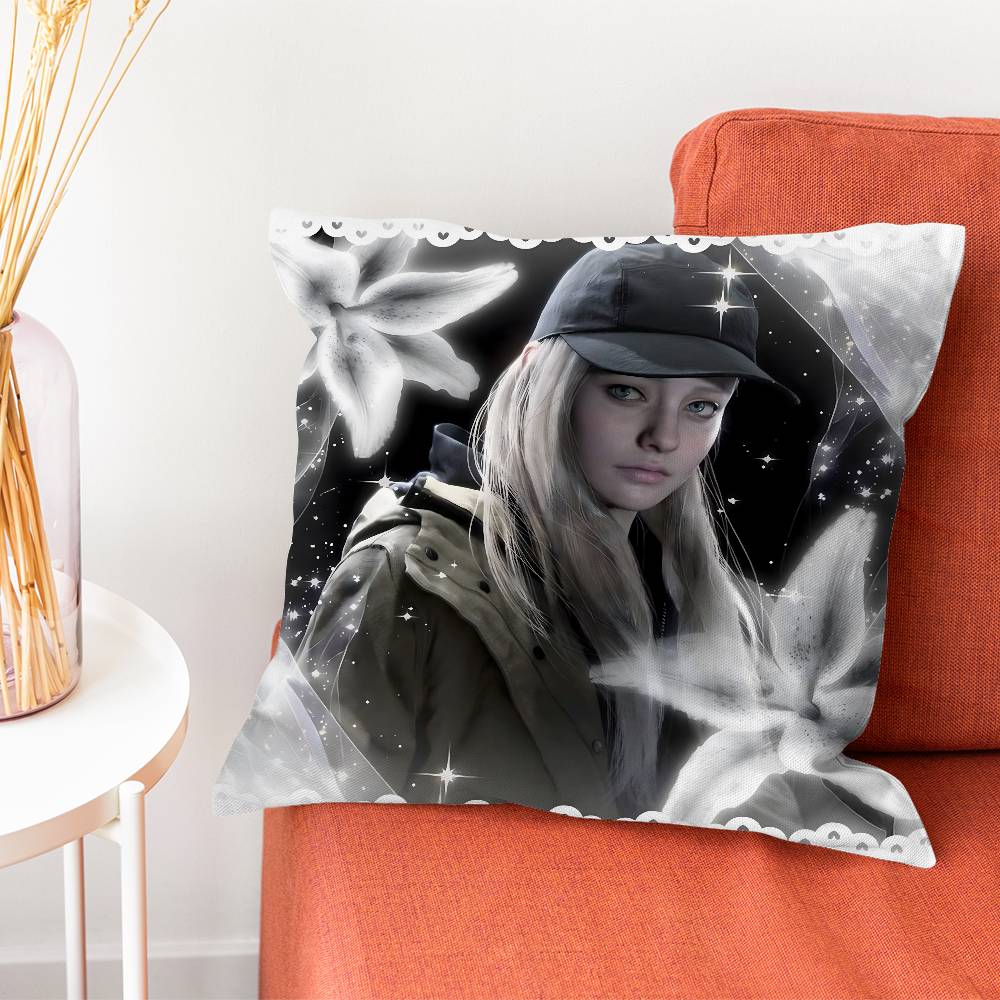 Rosemary Winters R-Resident Evil Village 8 Pillow Case Plush With Invisible Zipper Dustproof Sofa Cushion Cover For Home Decor