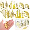 5/10/20pcs Miniature Metal Musical Instrument Ornament Family DIY Decorative Crafts Christmas Halloween Hanging Decorations TMZ