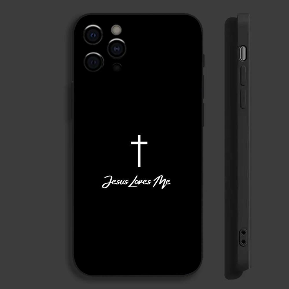 Verse of The Christian Bible Jesus Phone Case For Apple iPhone 15,14,13,12,11,Pro,X,XS,Max,XR,Plus,Mini Soft Black Cover