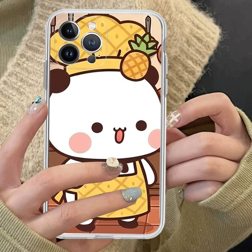 Character Bubu And Dudu Transparent Phone Case For IPhone 16 15 14 13 12 11 Pro Max Plus Soft Cover