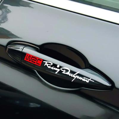 Vinyls Decals Trim Decals Car Stickers WRC World Racing Dual Color Design Car Door Handle Decal