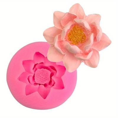Silicone Mold Lotus Shape Mould Handmade Soap Plaster Decorative Flower Decoration Moulds