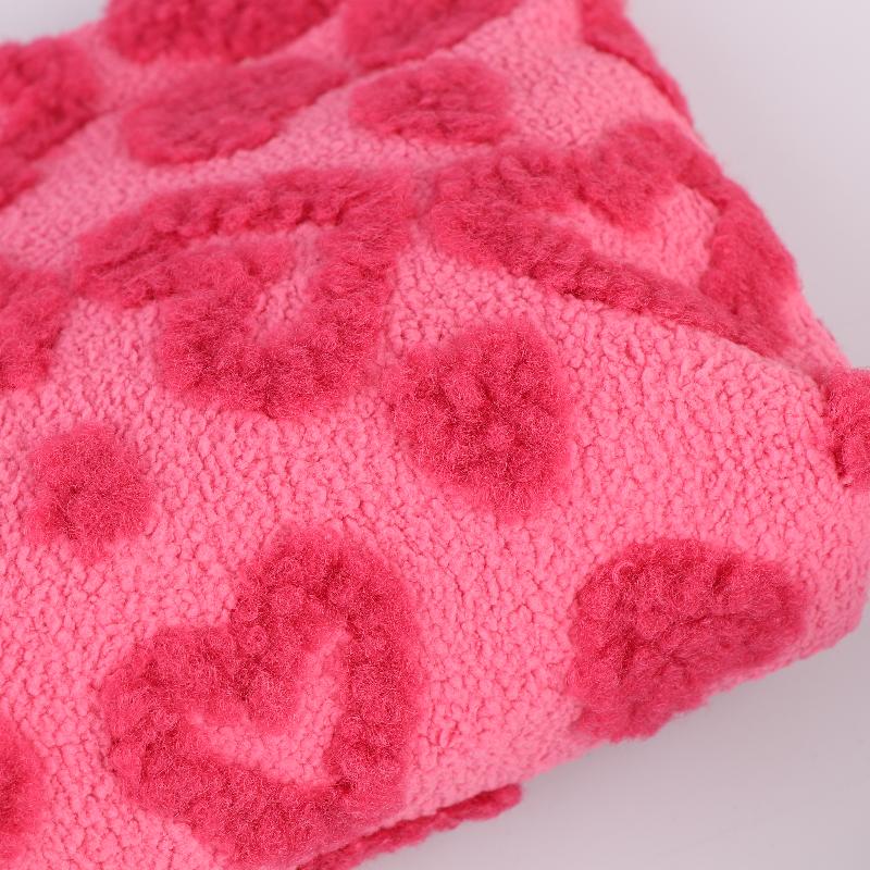 Plush Cute Love Makeup Bag Portable Skincare Product Lipstick Storage Bag Hand-Held Inner Bag Korean Brush Pencil Cases