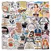 50PCS Funny Bookish Stickers Book Reading Cartoon Decals Toys Waterproof DIY Stationery Scrapbooking Phone Decoration Sticker