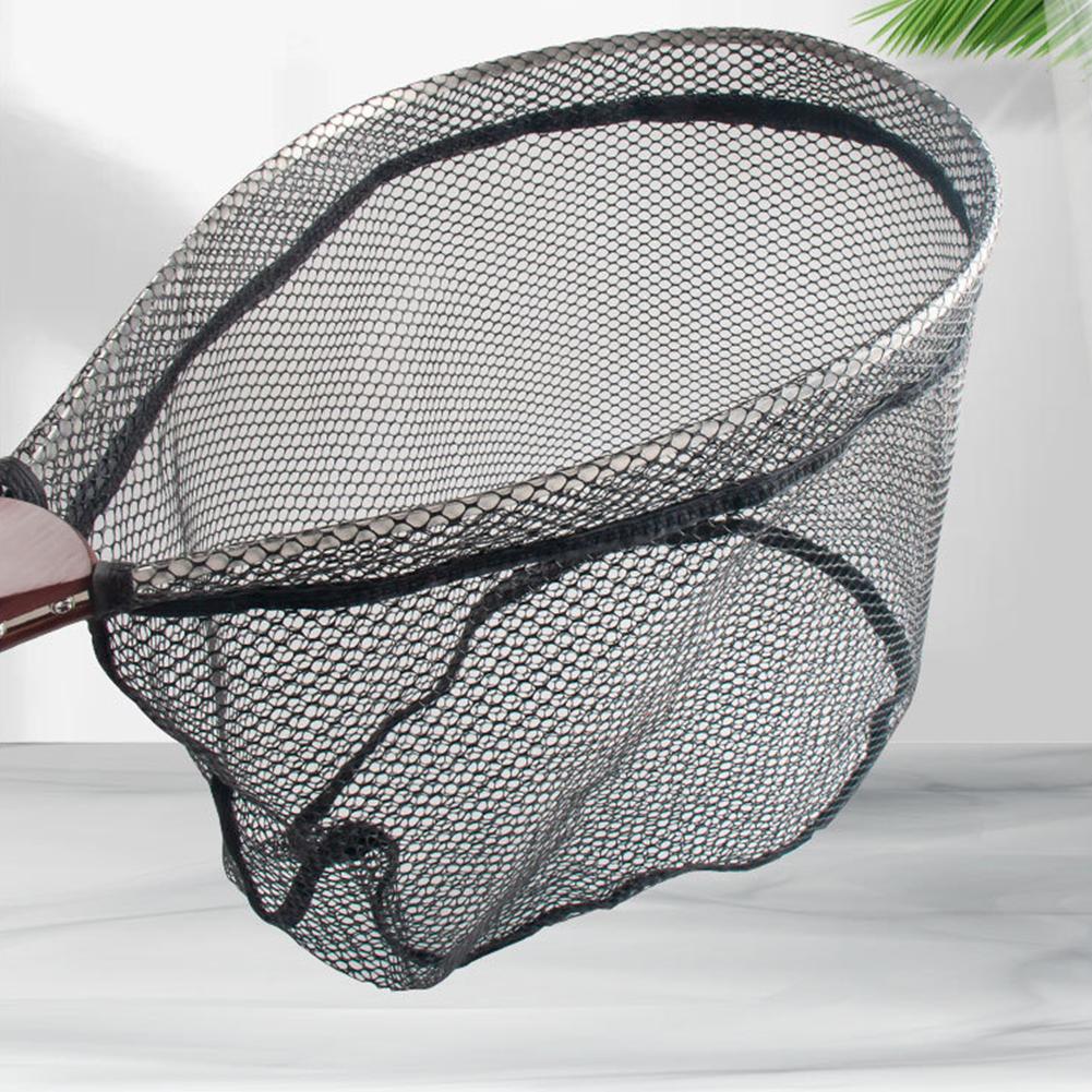 Folding Fishing Landing Net Wooden Handle Trout Net Fly Fishing Net Outdoor Stream Fishing Tools Accessory
