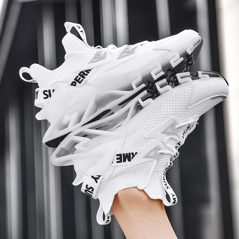 

Мужская обувь подошва-лезвие модная обувь мужская спортивная обувь из мушиной ткани мужская весенне-летняя дышащая мужская беговая обувь сетчатая обувь 46