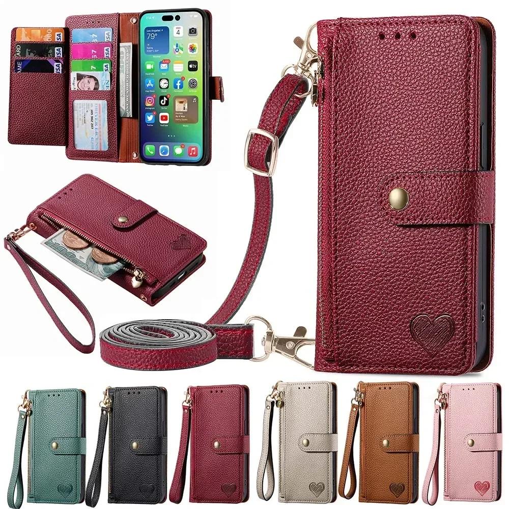 Leather Wallet Case For Samsung Galaxy A14 A24 A34 A54 A13 A23 A33 A53 A12 A22 A32 A52 A72 Coin Purse Cards Solt Holder Cover