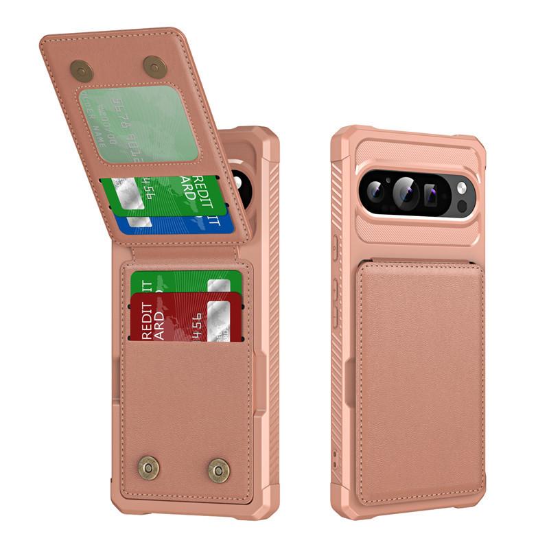 Funda para Google Pixel 8 Pro, cuero PU con cierre magnético y ranura para tarjeta de crédito
